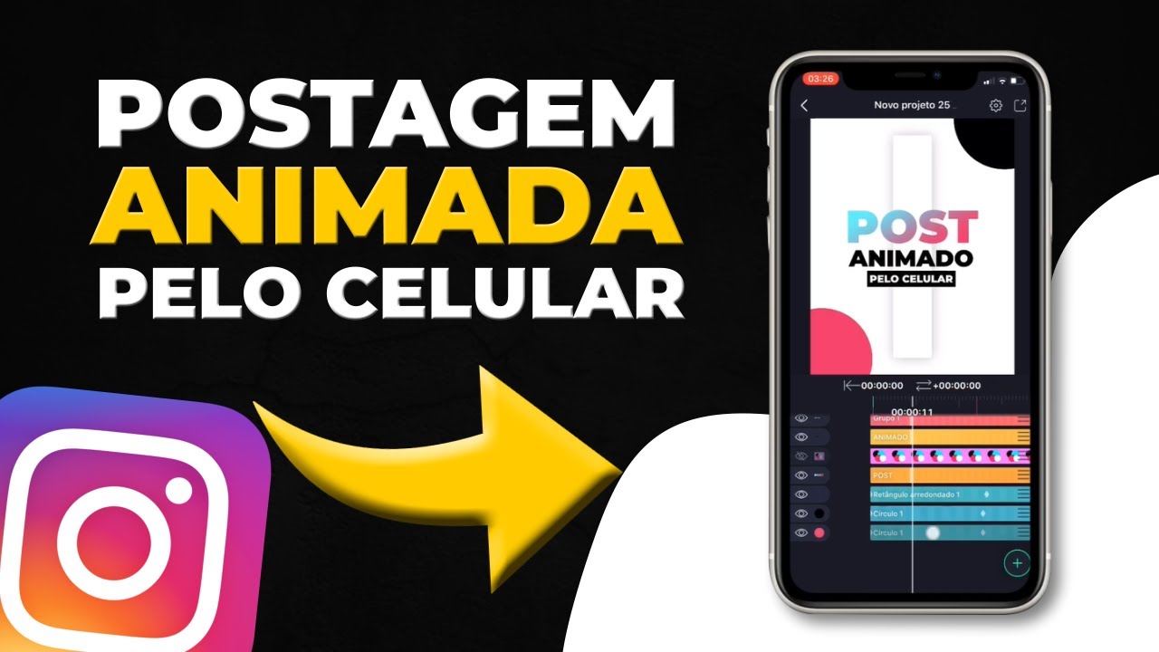 Como Fazer POSTAGEM ANIMADA Para o Instagram Pelo CELULAR Com o Alight Motion