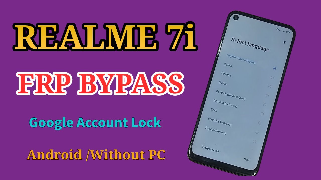Realme 7i FRP Bypass