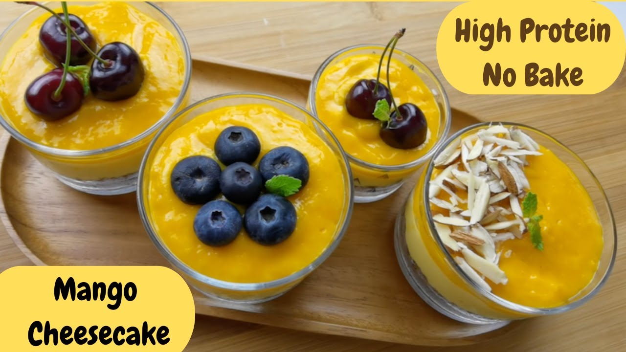 High Protein Dessert | Mango Cheese Cake | Easy Dessert