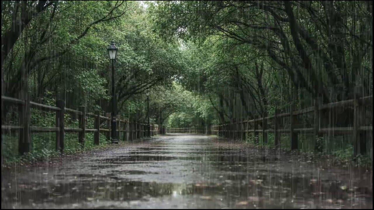 Relaxing Forest Rain at Dusk | Ambient Leaf and Rain Sounds to Help You Sleep Better Naturally