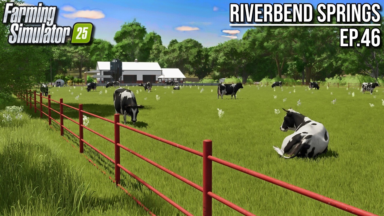 Building A Cattle Farm on Riverbend Springs! | Farming Simulator 25