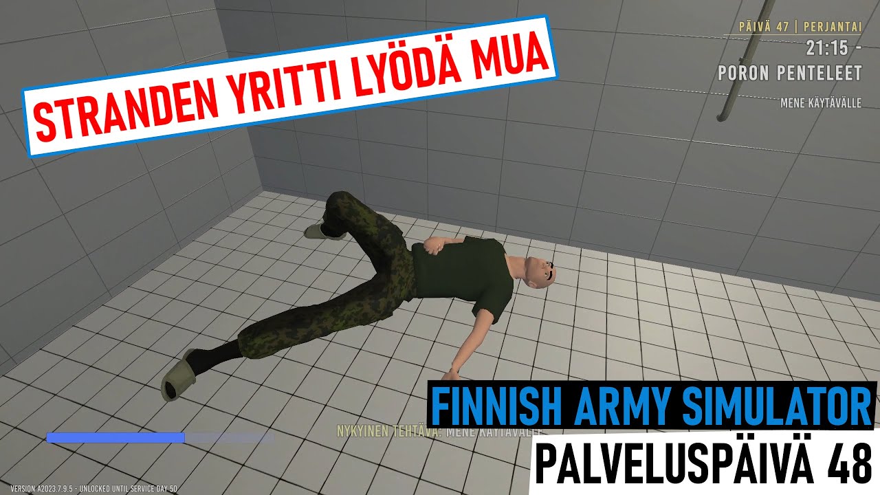 Stranden yritti lyödä mua | Finnish Army Simulator | Palveluspäivä 48