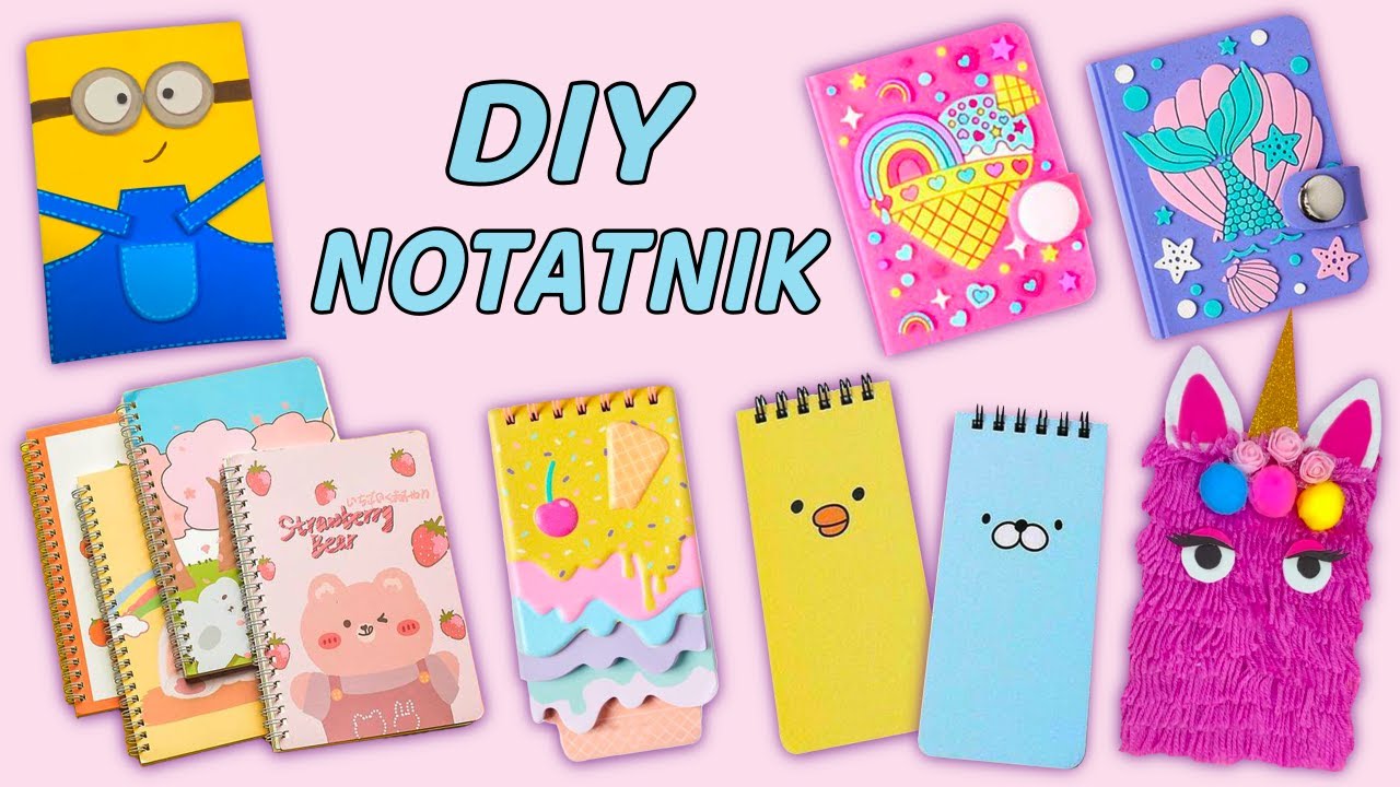 DIY Pomysł na Notatki - Przybory Szkolne - Pomysł na Okładkę Książki - Hacki na Powrót do Szkoły