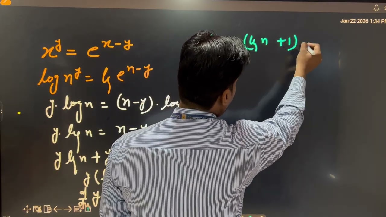 If x power y equal to  e power x-y then prove that dy/dx equal to log(x) upon (1+log(x) )square 