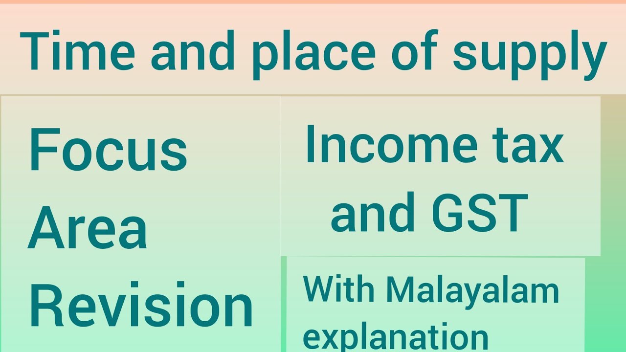 income tax and GST || supply || bcom || Malayalam explanation