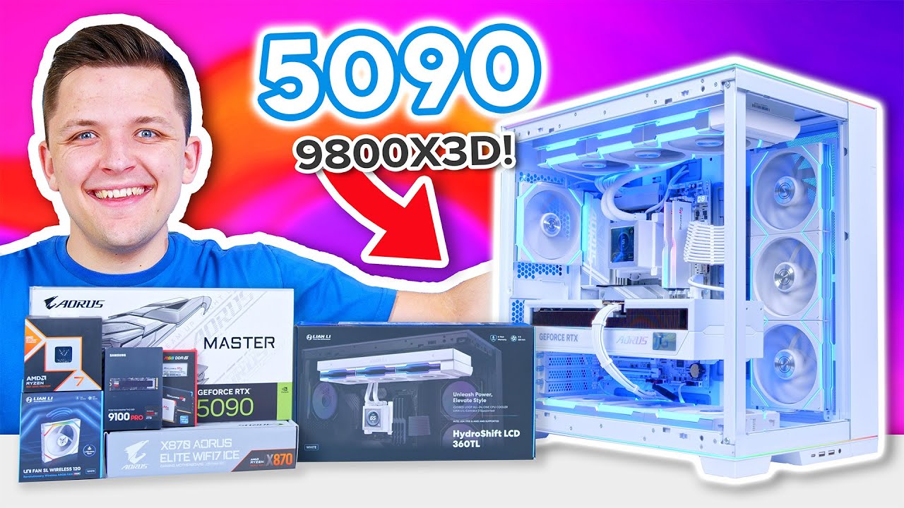Building My 2025 PERSONAL Rig Gaming PC! 🤩 [RTX 5090, 9800X3D & LIAN LI O11D RGB!]