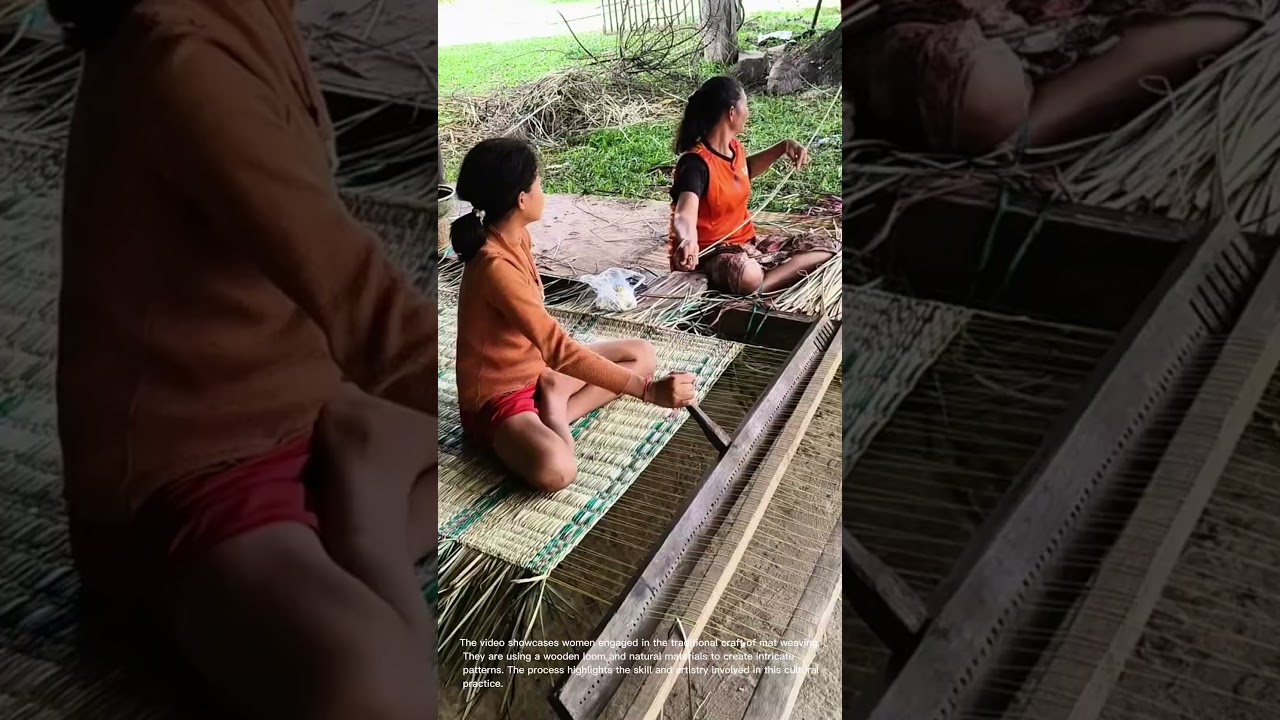 Traditional Mat Weaving: Women Crafting Beautiful Mats by Hand