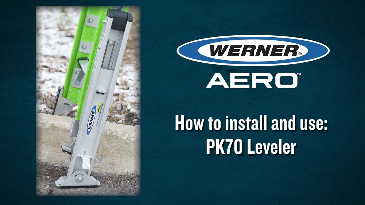 Werner Ladder - How to Install and Use the PK70 Leveler with the AERO  Extension Ladder.
