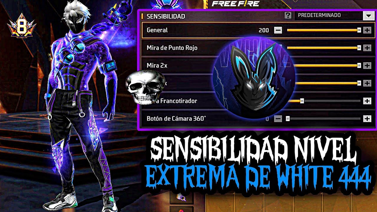 ⚙️MEJOR SENSIBILIDAD 2026 DE WHITE 444👹 Para DAR TODO ROJO🩸 EL MEJOR JUGADOR DE LA REGIÓN!
