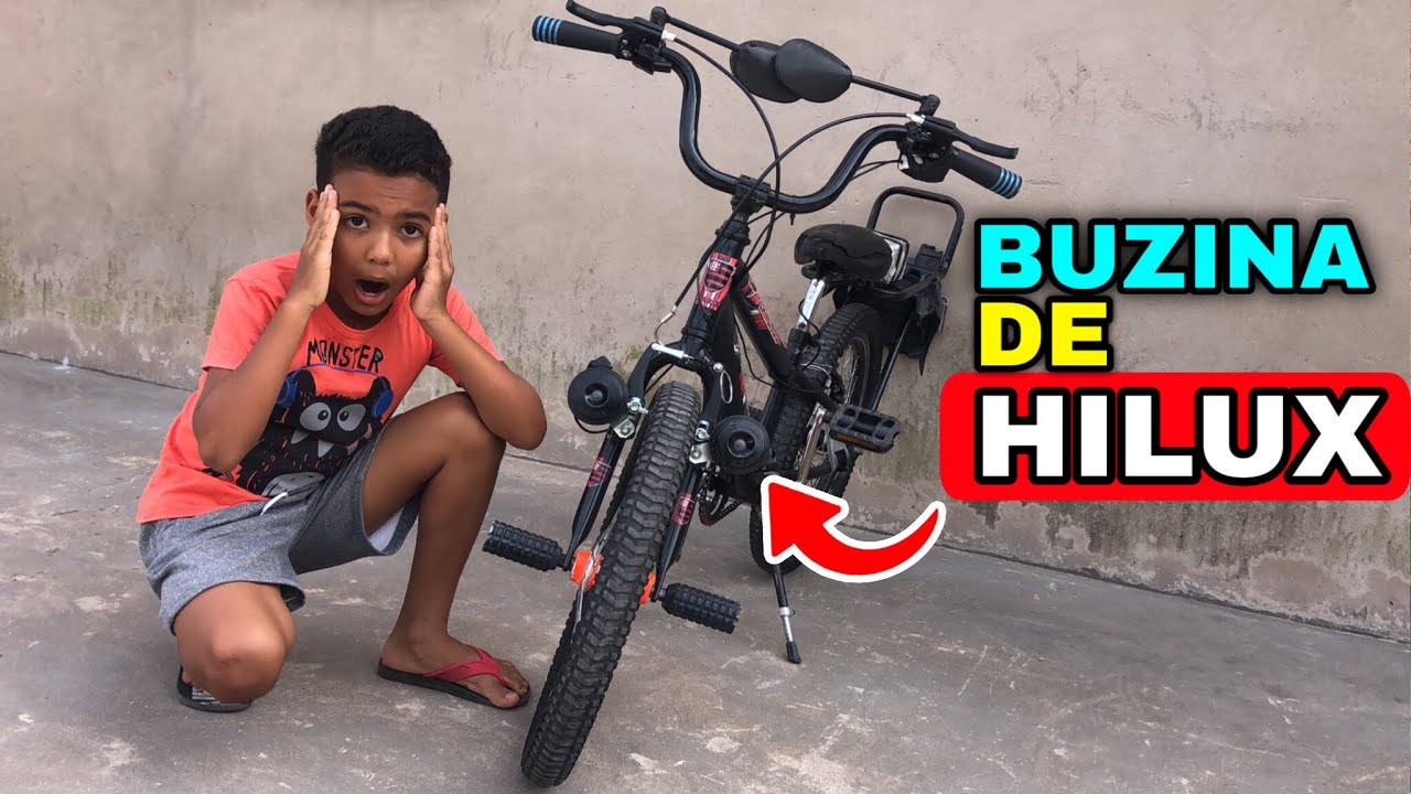Botei a buzina da Hilux na minha bicicleta