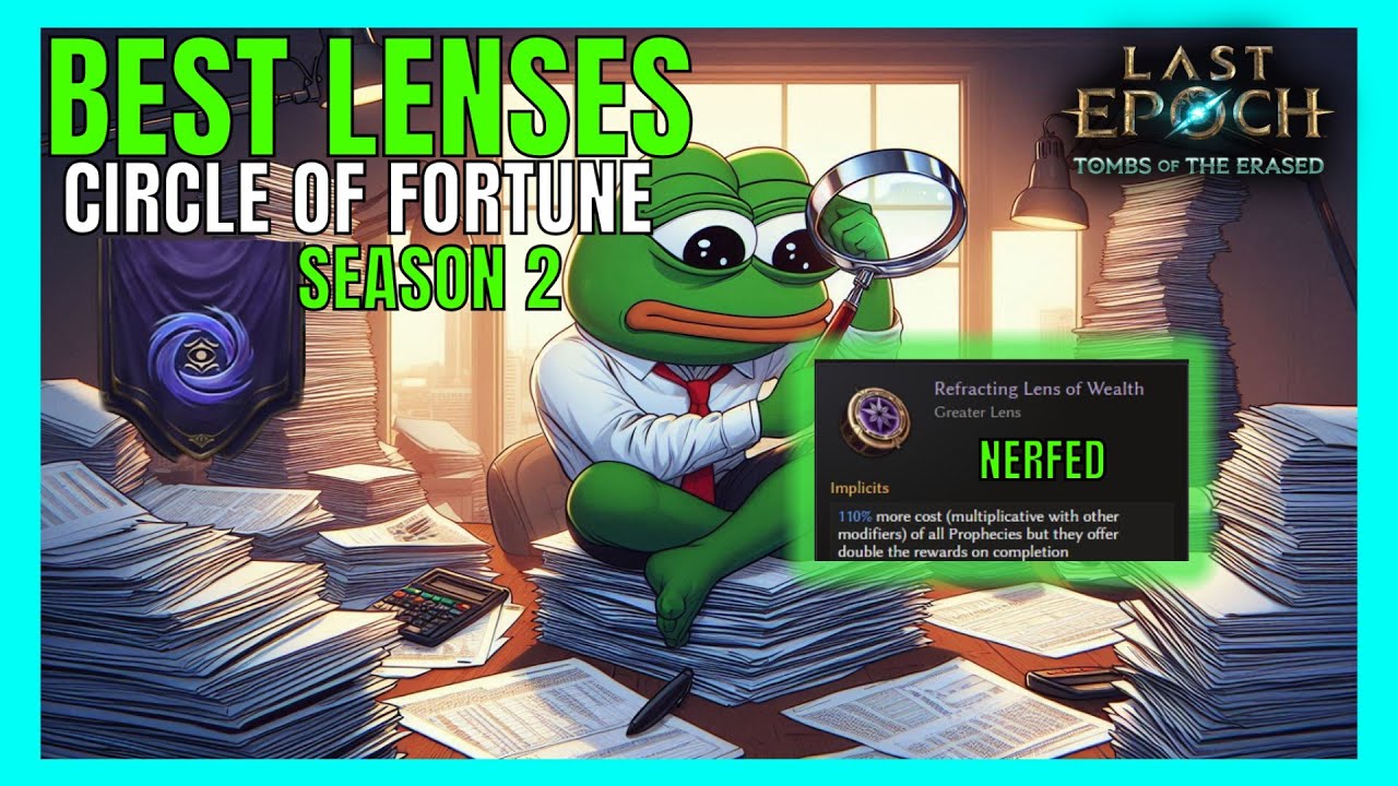 The BEST Prophecy Lenses - Circle of Fortune guide to Season 2 | Last Epoch 1.2