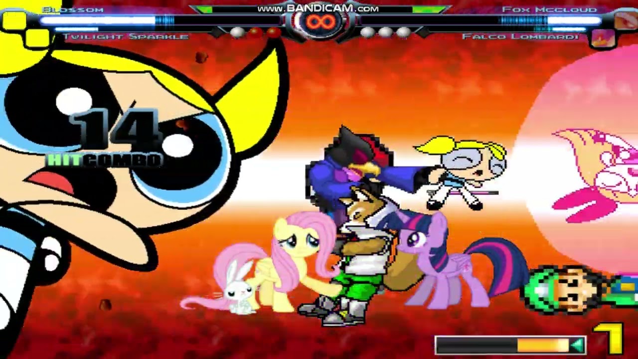 Mugen Battle Match Request:Blossom, TSA, Bubbles, and Fluttershy VS Fox, Falco, SBM, and SBL