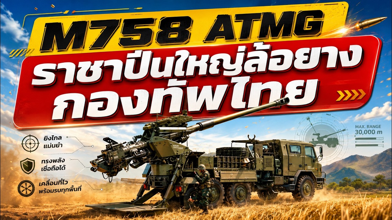 สารคดีประวัติศาสตร์ M758 ATMG ราชาปืนใหญ่ล้อยางกองทัพไทย