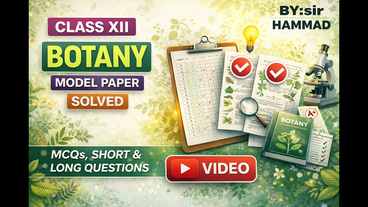 XII BOTANY SOLVED MODEL PAPER  IN 16 MINUTES || TIPS AND TRICKS TO SOLVE 2026 MODEL PAPER