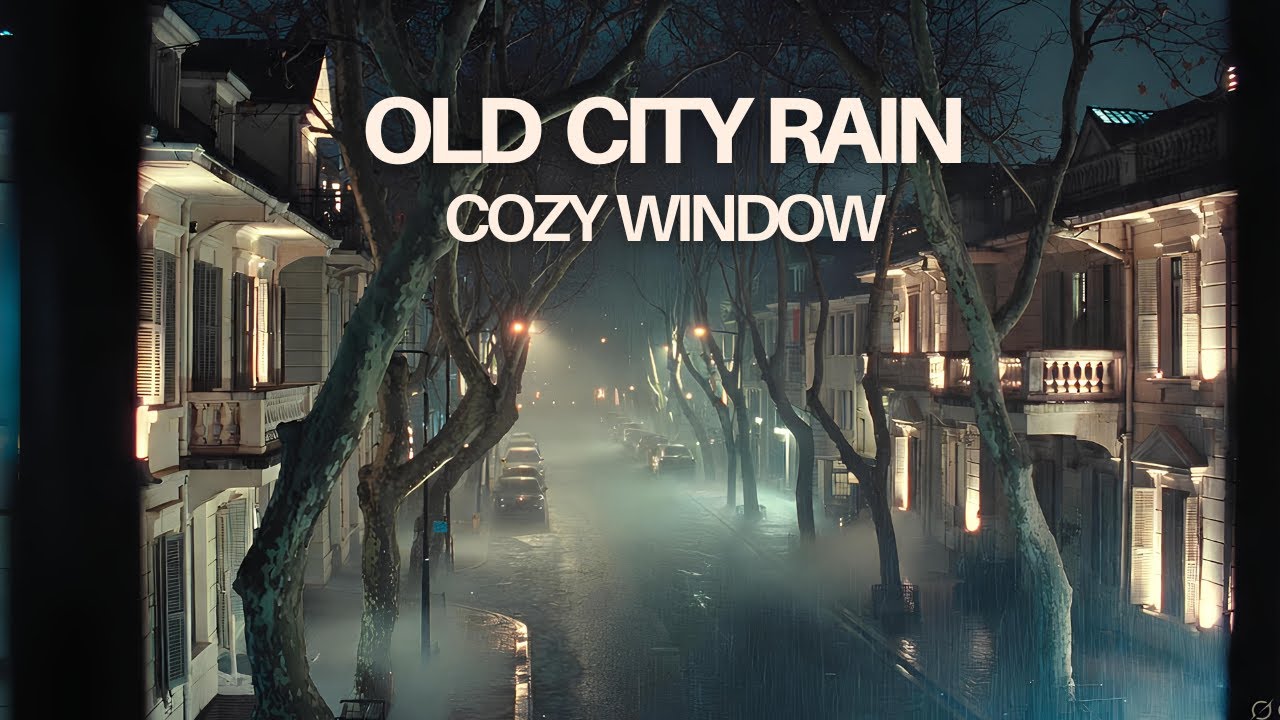 3 Hours Rainy Old City Street at Night &mdash; Quiet Window View, Deep Focus & Relax
