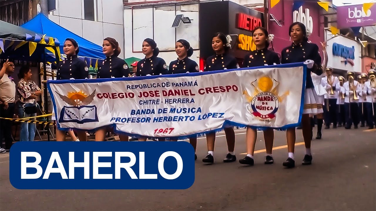 Banda BAHERLO del Colegio José Daniel Crespo | desfile 19 de octubre en Chitré