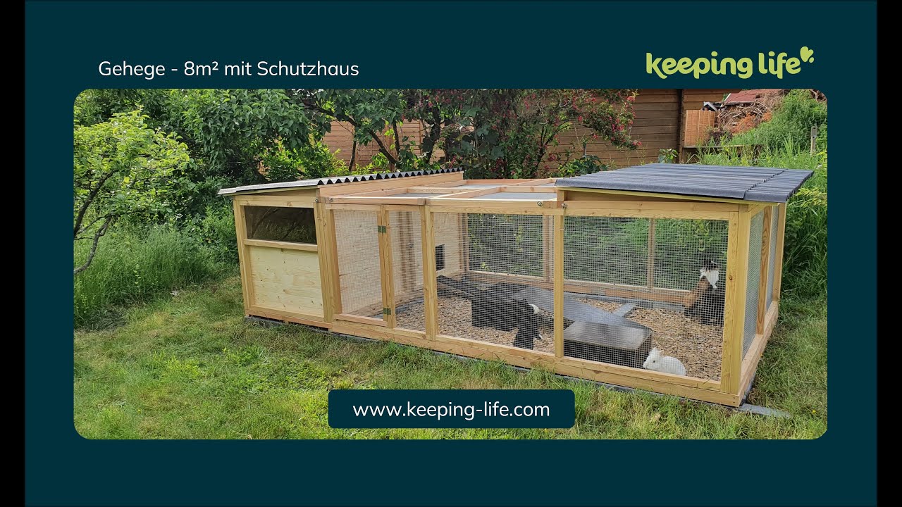 Produktvideo - 1m Gehege mit Schutzhaus