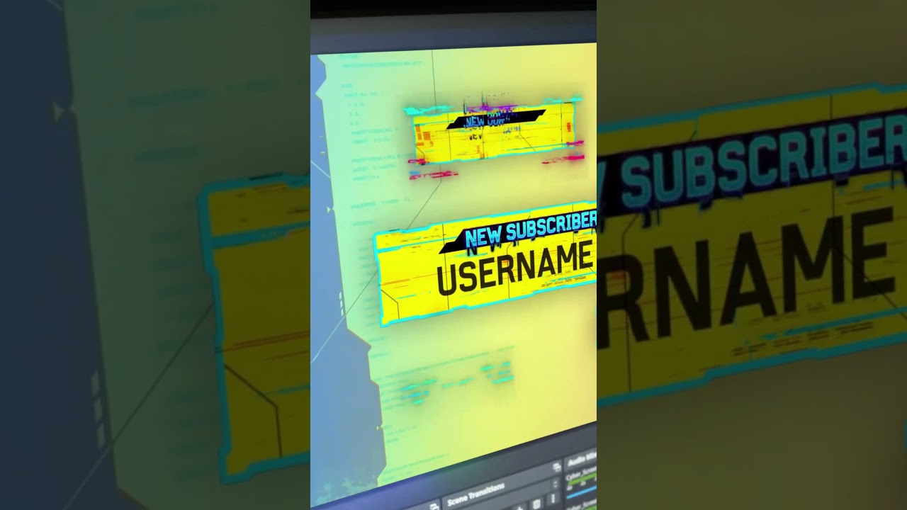 Animated Cyberpunk 2077 inspired Twitch Alert Overlays for Streamers #shorts #twitch