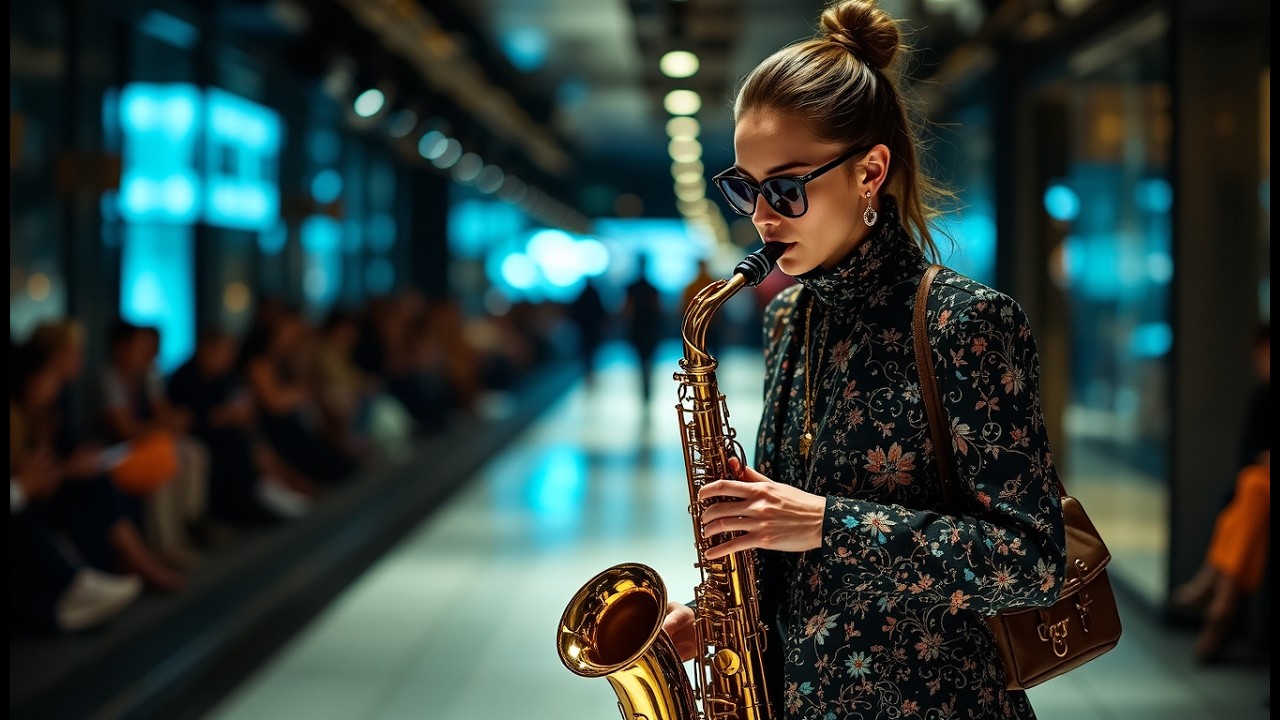 Smooth Saxophone BACKGROUND MUSIC for Quiet Productivity in Urban Nights