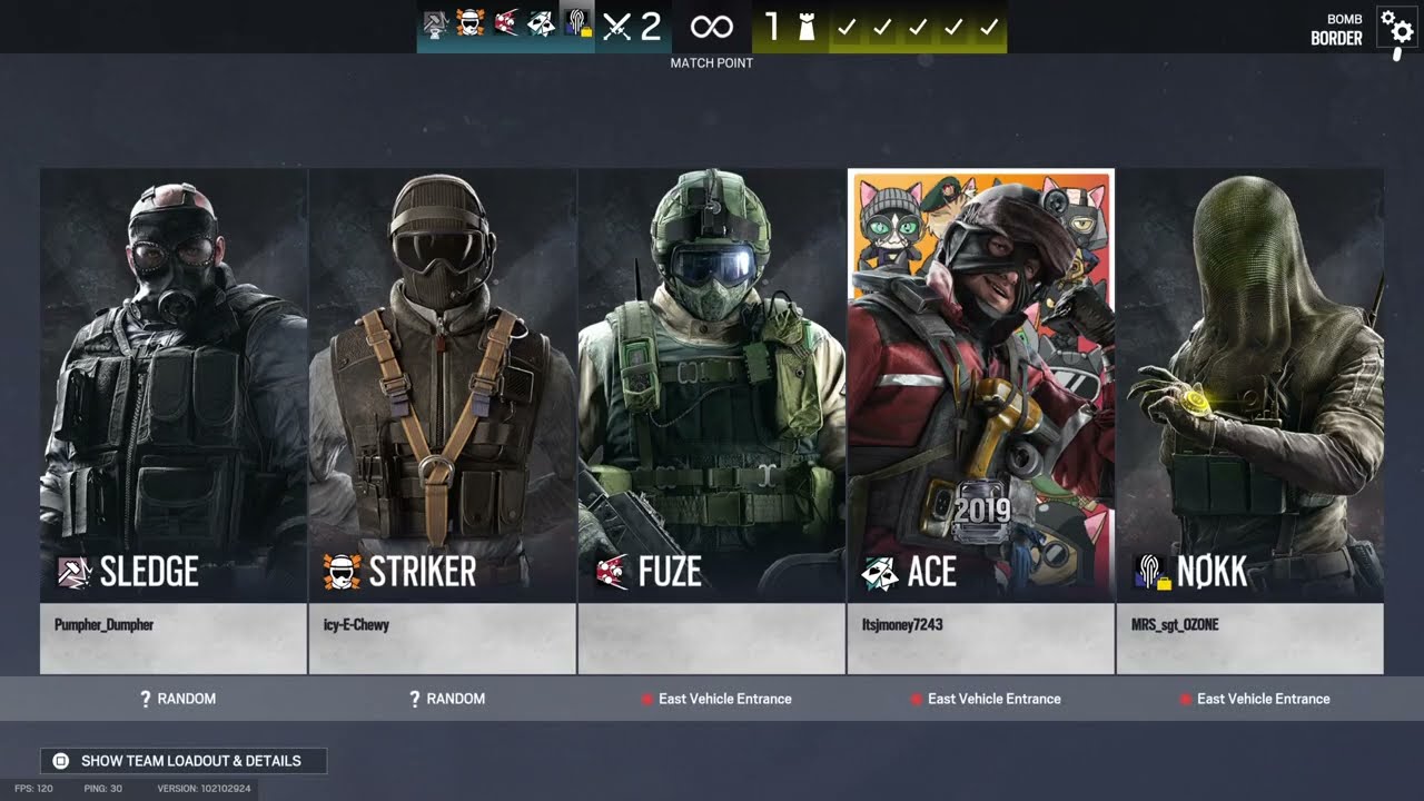 MnK Main In Rainbow Six Console Lobbies