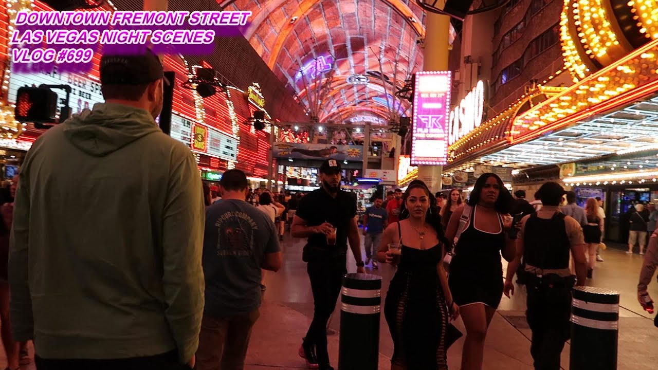 DOWNTOWN FREMONT STREET LAS VEGAS NIGHT SCENES VLOG 