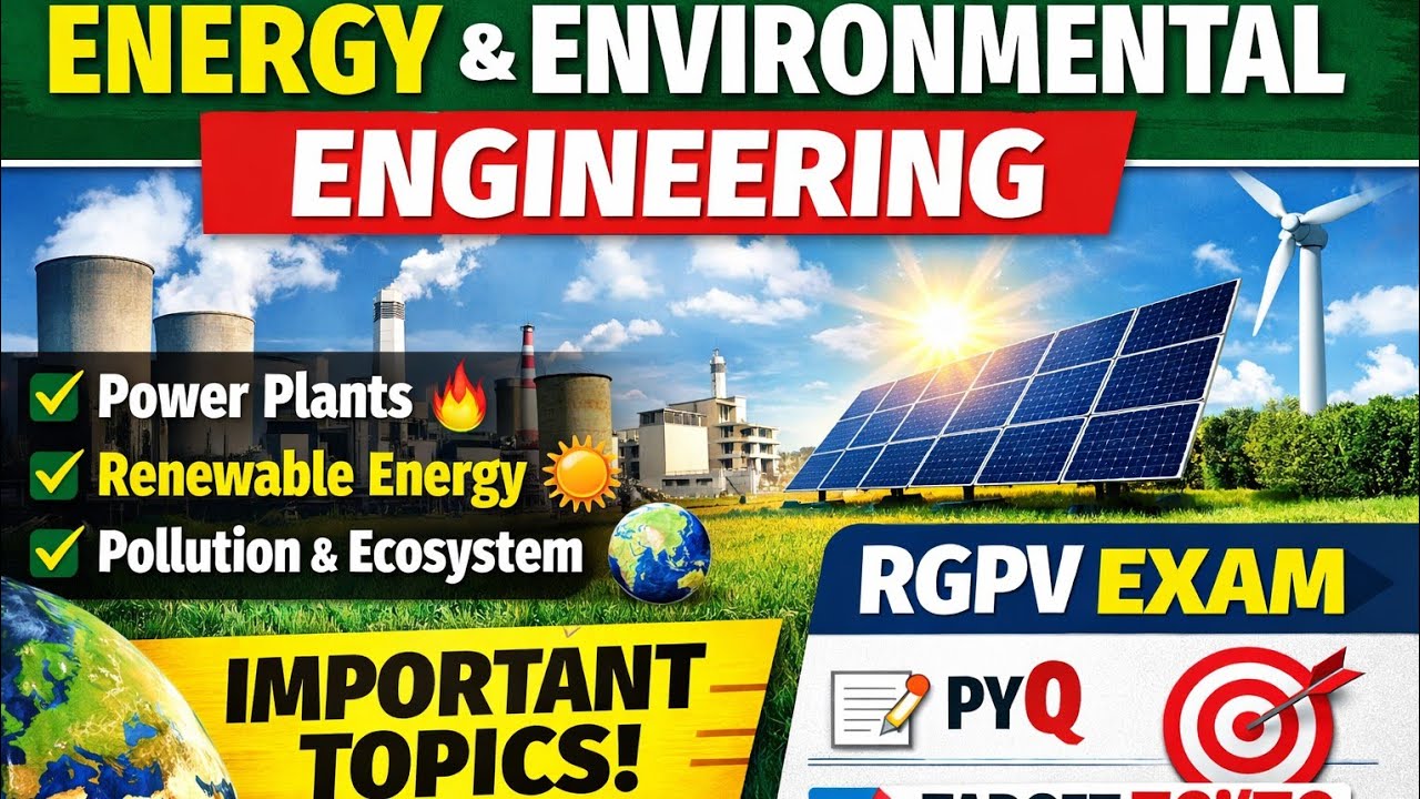 Energy and Environmental Engineering RGPV | ES-301 RGPV | Most Important Questions | RGPV Exam (EEE)
