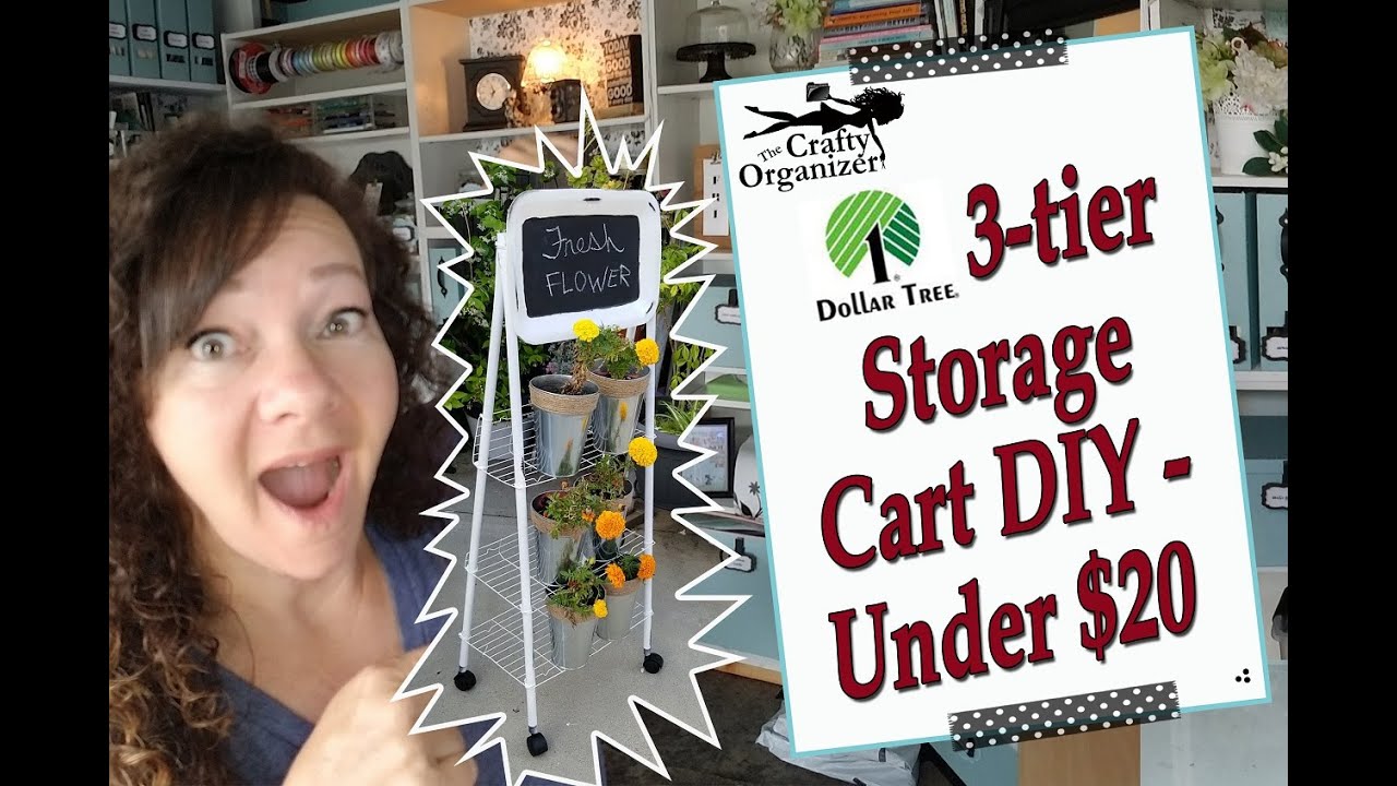 Dollar Tree 3-tier Storage Cart DIY- UNDER $20