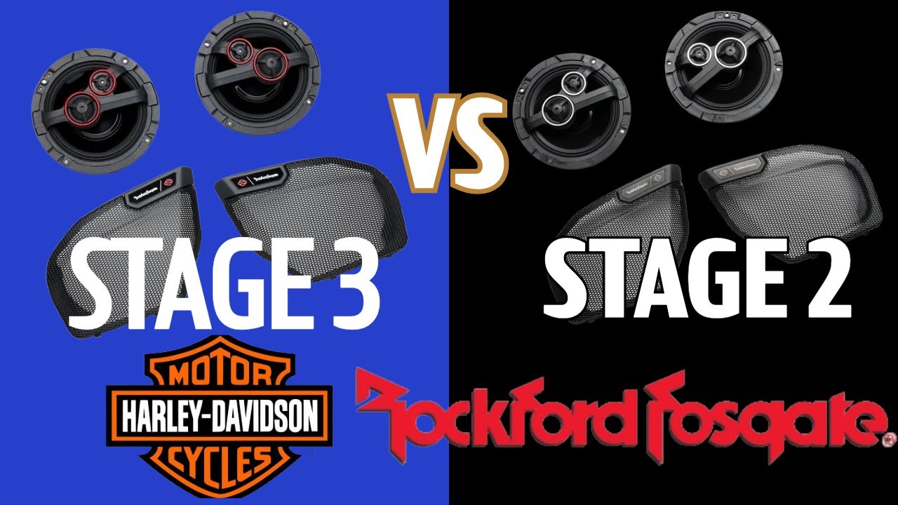 STAGE 3 VS STAGE 2 SPEAKERS - #justyouraveragejoe #roadglide #harleydavidson #rockfordfosgate