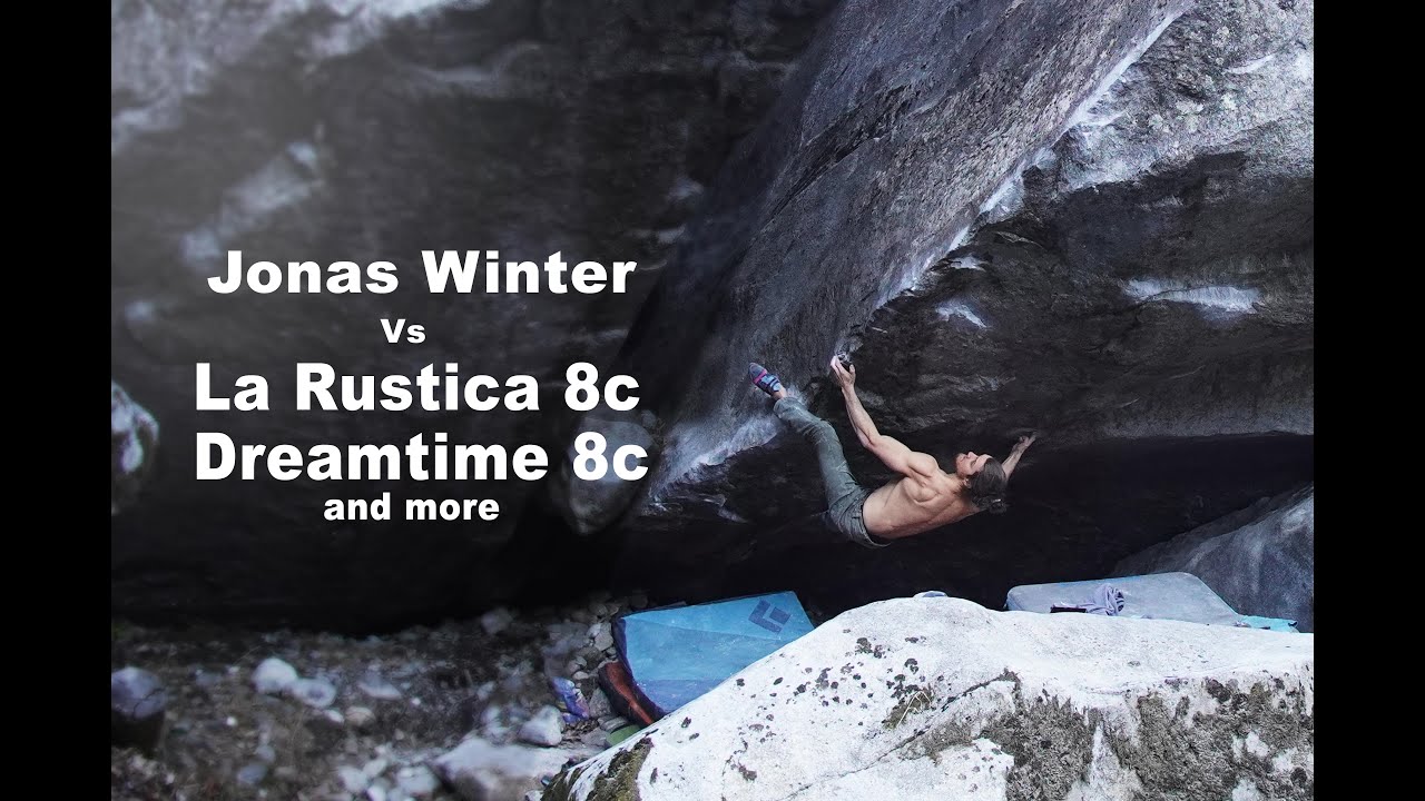Jonas Winter in La Rustica 8c, Dreamtime 8c and more -