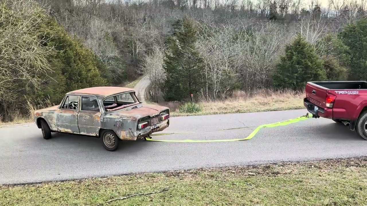 1967 Alfa Romeo Giulia Super NO BRAKES being delivered 