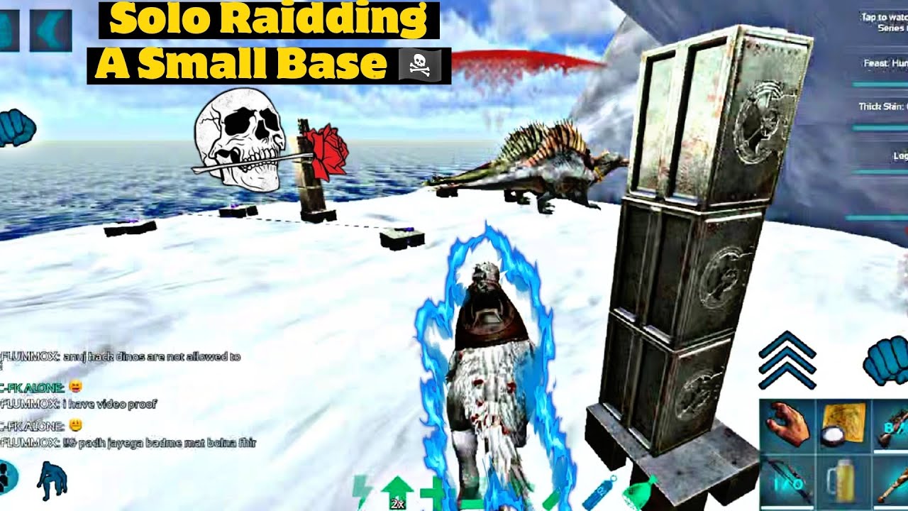Ark Mobile || Raidding Iceberg 🧊 Base #arkmobilepvxc #arksurvivalevolved #arksupreme