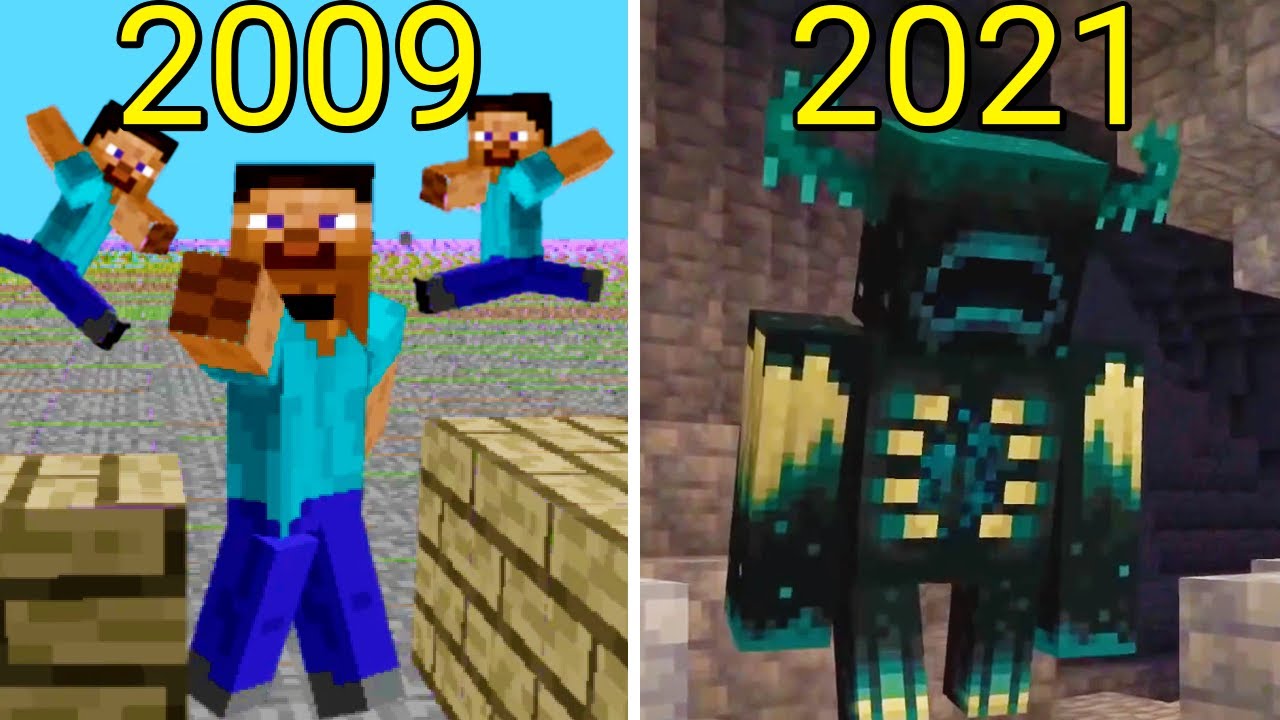 Эволюция MINECRAFT (2009-2021)