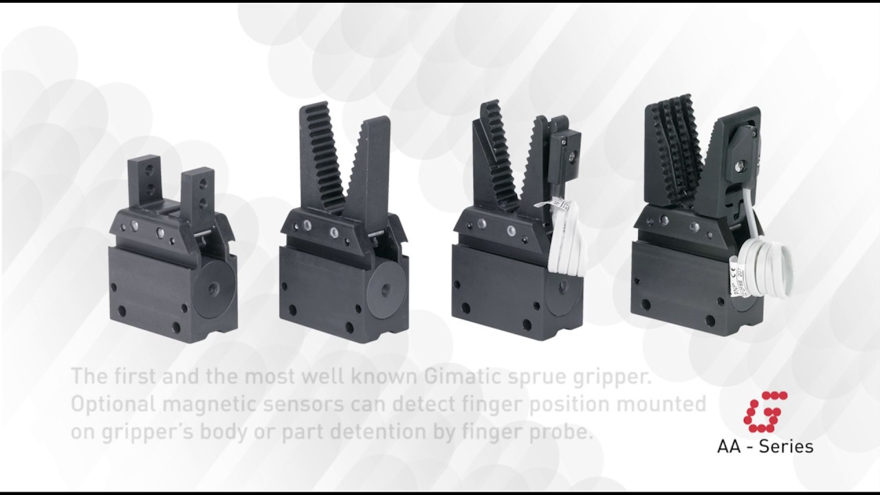 AA - 2-JAW SELF-CENTERING ANGULAR PNEUMATIC SPRUE GRIPPER