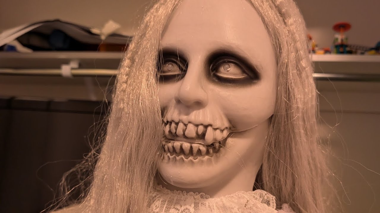 Unboxing creepy Gothic jump scare bride from Lowes and Canadian tire