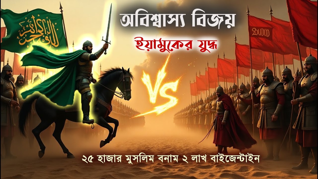 ইয়ারমুকের যুদ্ধ I রোমানদের বিরুদ্ধে মুসলিমদের ঐতিহাসিক বিজয়। Battle of Yarmouk (636 CE)