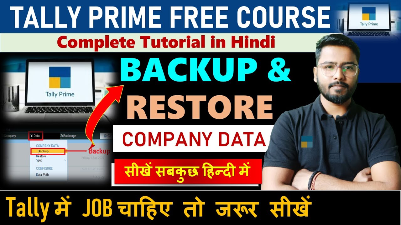 Backup and Restore in Tally Prime | How to take Backup & Restore Data #tallyprime