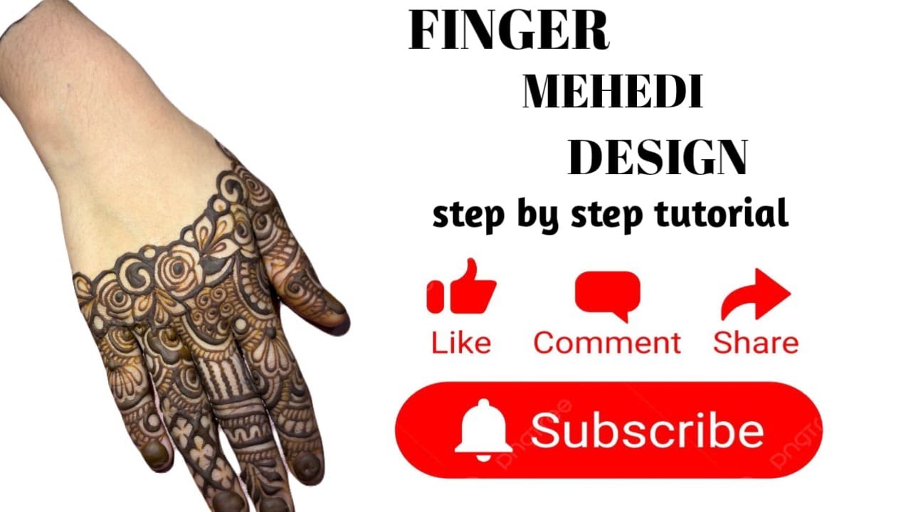 Eid finger mehndi design 🌙❤️.                          