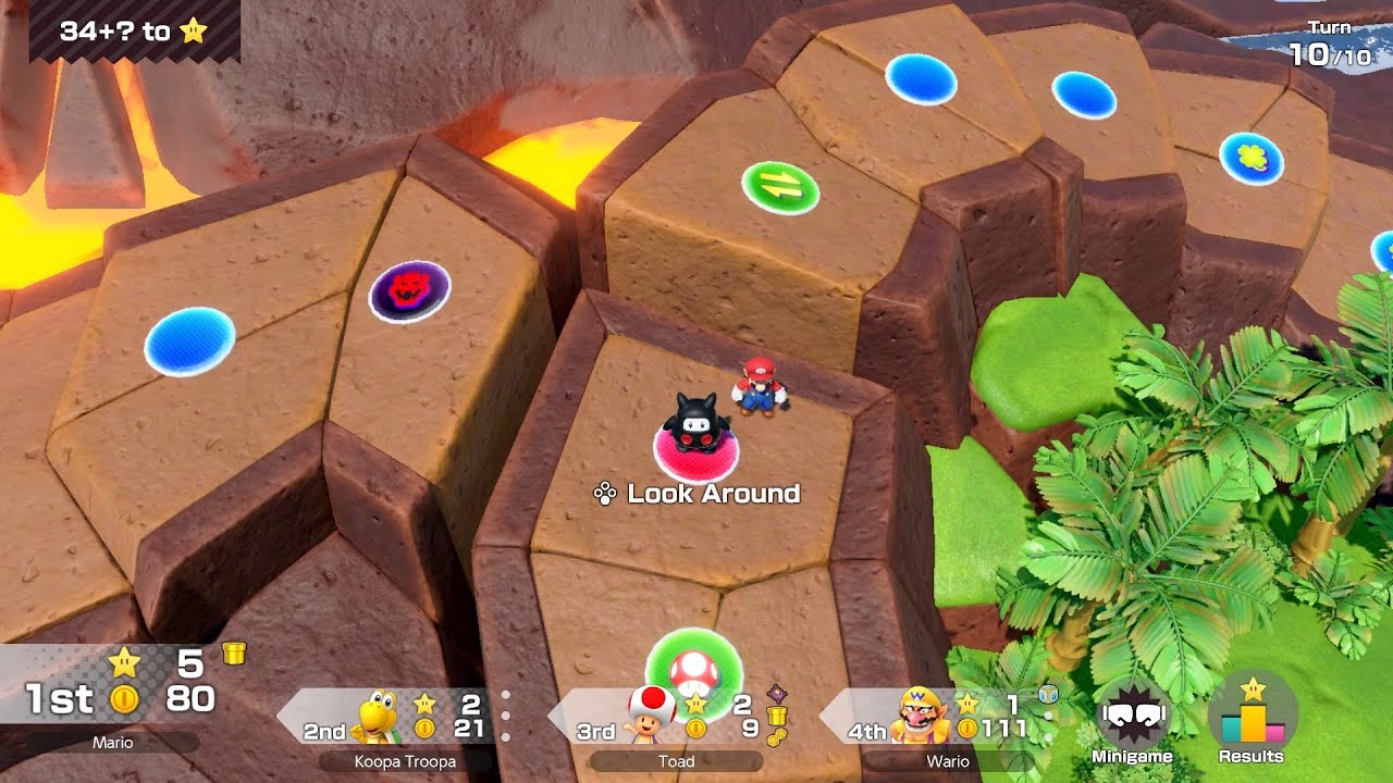 Super Mario Party Jamboree #178 Goomba Lagoon Ninji vs Toad vs Koopa Troopa vs Wario