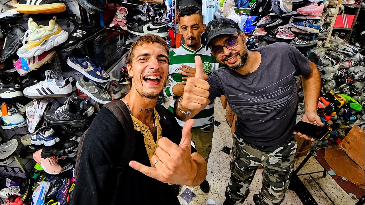 COMPRANDO ZAPATILLAS Y ROPA FAKE EN EL MERCADO MÁS GRANDE DE MARRUECOS
