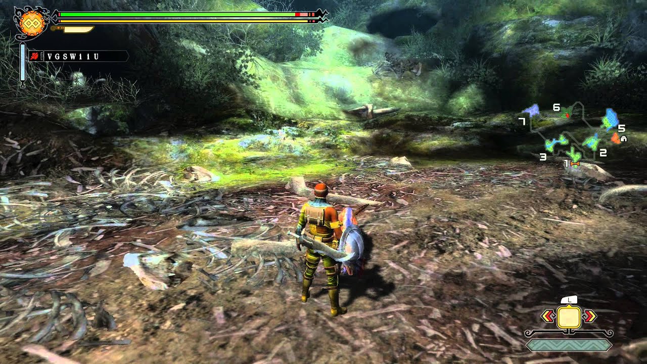 Monster Hunter 3 Ultimate - Moga Woods: BBQ Spit (Cook Raw Meat), Burnt Meat, 1080 HD Gameplay Wii U
