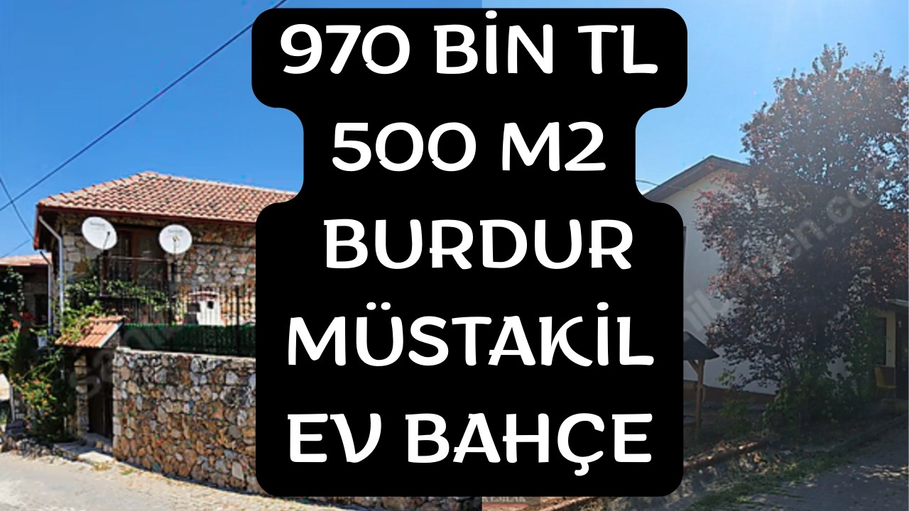 970 BİN TL 500 M2 SATILIK MÜSTAKİL EV BAHÇE