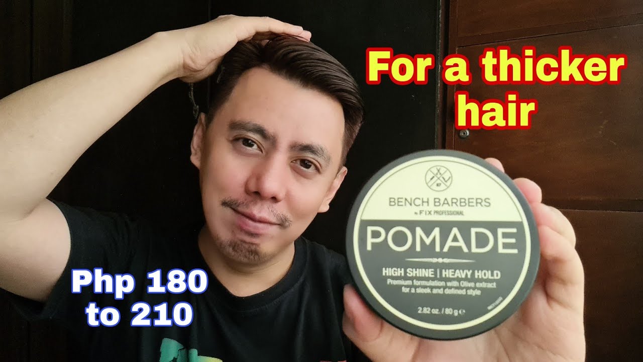 BENCH BARBERS POMADE WITH OLIVE EXTRACT FOR A THICKER VOLUME HAIRSTYLE PREVENTS HAIR LOSS REVIEW