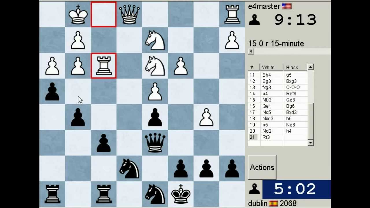 C01. Defensa Francesa #11. Variante del cambio. Enroques en flancos opuestos