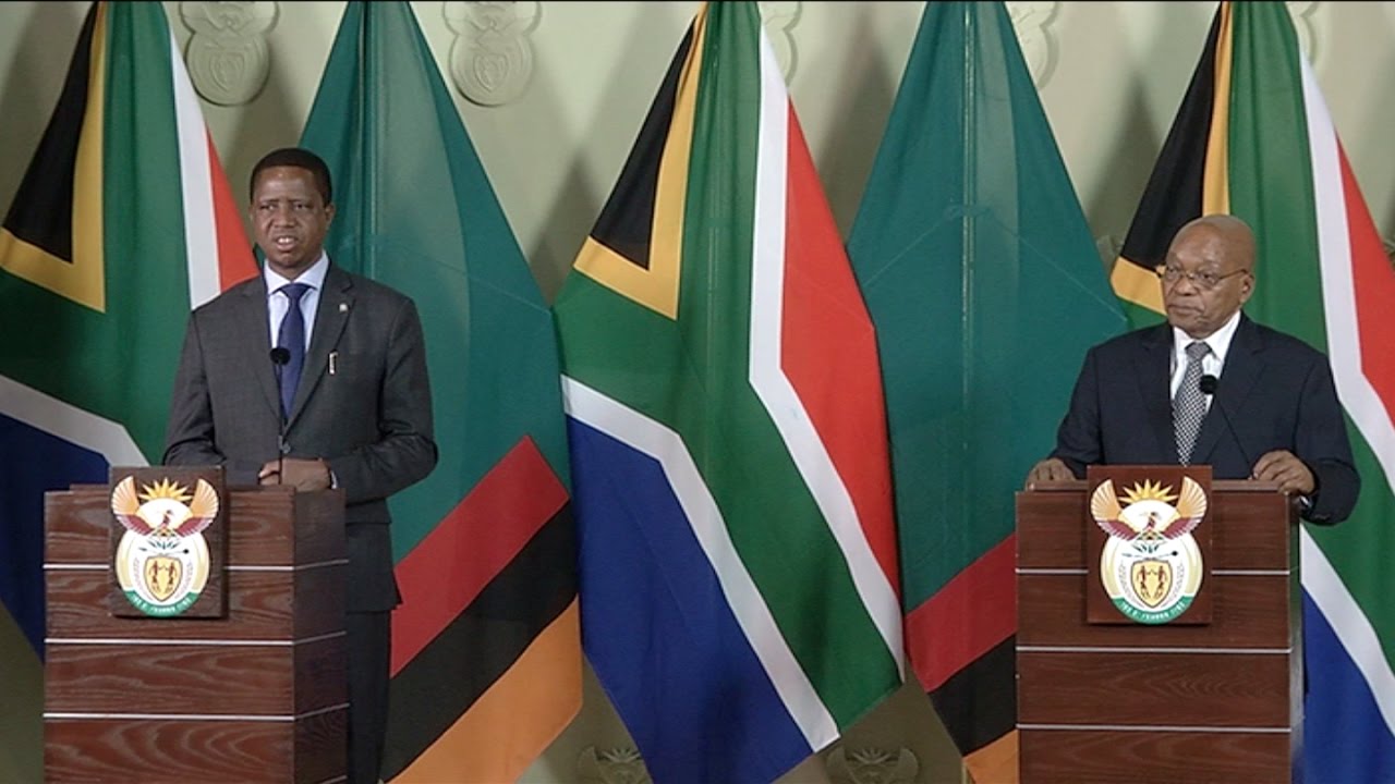 President Jacob Zuma hosts President Edgar Lungu of Zambia on a State Visit to South Africa