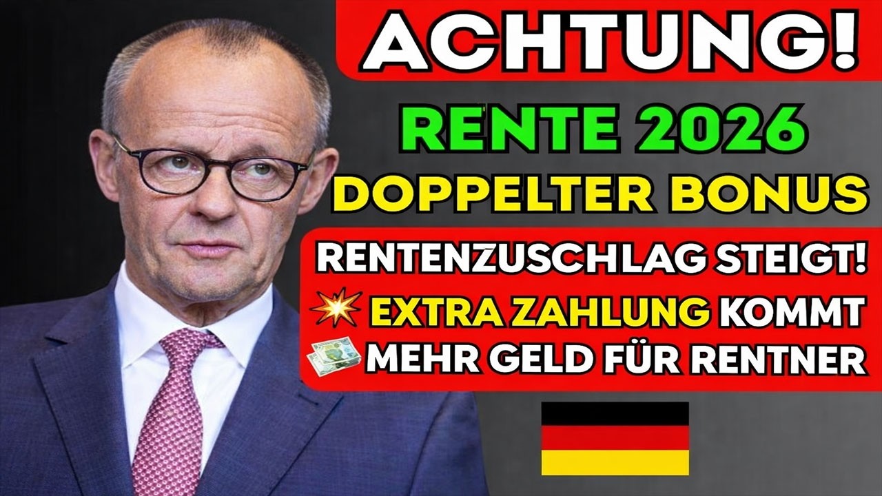 💥 Rente 2026: Rentenzuschlag steigt &ndash; Doppelter Bonus f&uuml;r Rentner!