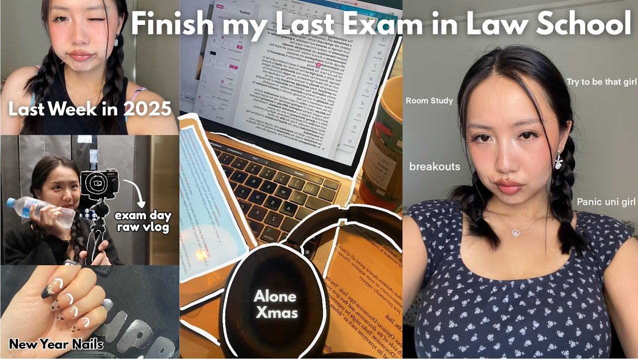 💬Exam Day⋆𖡼.𖤣𖥧Law School Girl📝Wrapping up Vlogmas 2025•ᴗ•Cram for finals 🎧Busy Week in my life🌪️