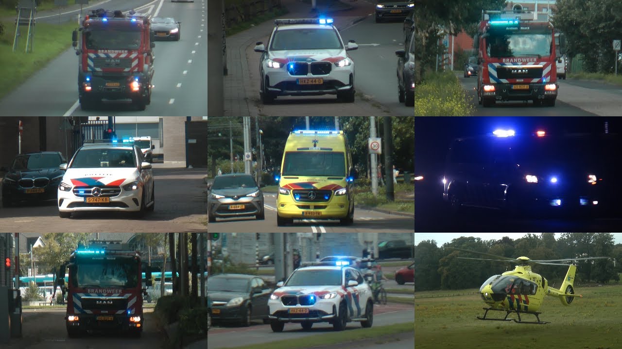[COMPILATIE]Vele hulpdiensten met spoed door Arnhem!