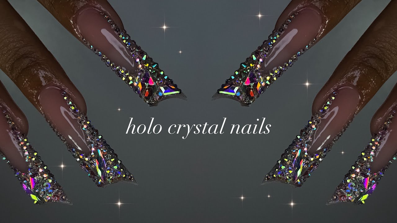 Holographic Crystal Nails!💎✨| chit-chatting + doing the same nail set…again🥲