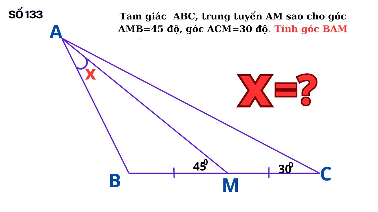 Toán 7 - Đề thi học sinh giỏi –Tìm góc x? - angle calculatio