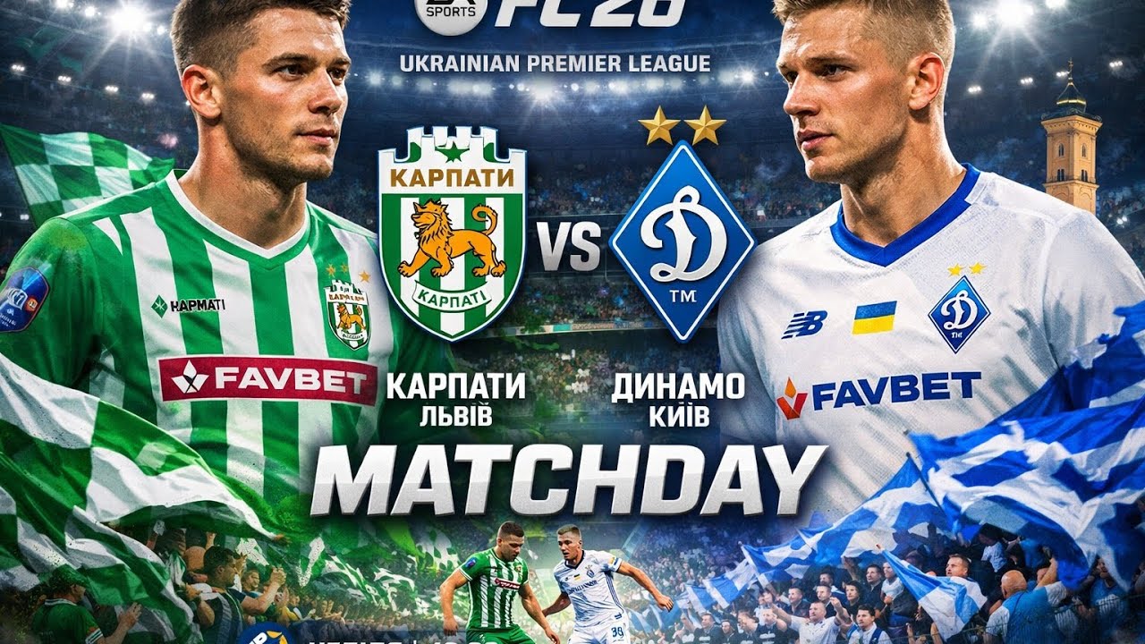  початок матчу Карпати Львів Динамо Київ патч упл пфл fc26 #ukraine #fc26 #fifa 